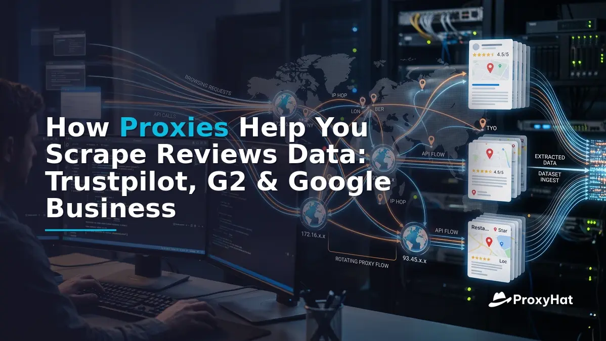 How Proxies Help You Scrape Reviews Data: Trustpilot, G2 & Google Business