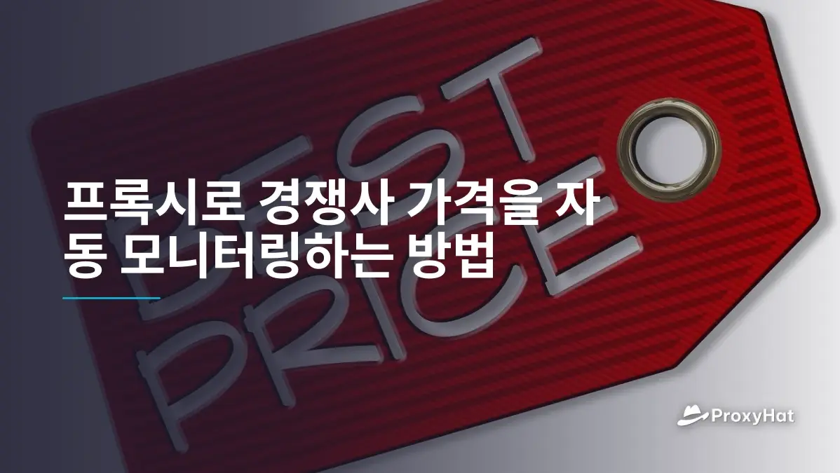 프록시로 경쟁사 가격을 자동 모니터링하는 방법