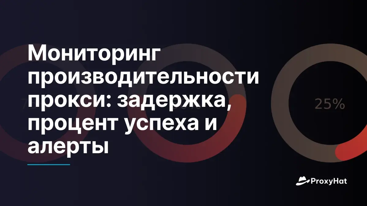 Мониторинг производительности прокси: задержка, процент успеха и алерты