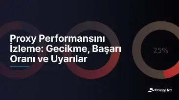 Proxy Performansını İzleme: Gecikme, Başarı Oranı ve Uyarılar