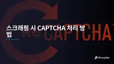 스크래핑 시 CAPTCHA 처리 방법