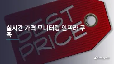 실시간 가격 모니터링 인프라 구축하기: 프록시 기반 가격 추적 완벽 가이드