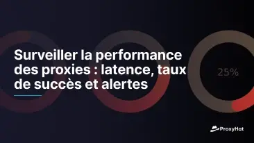 Surveiller la performance des proxies : latence, taux de succès et alertes