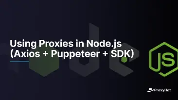 Utilizzo dei proxy in Node.js (Axios + Puppeteer + SDK)